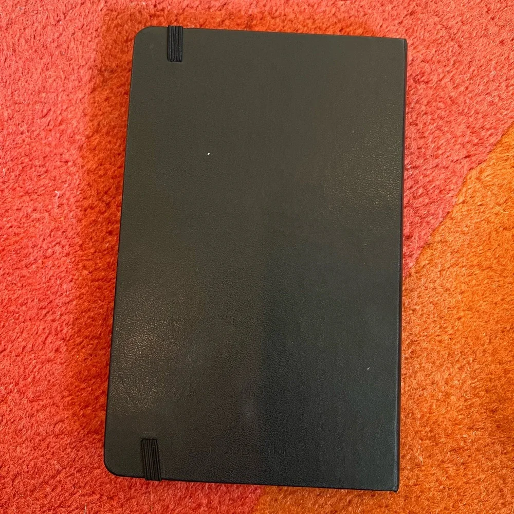 Black Leather-Style Tablet Folio Case with Elastic Closure Moleskine Recipe Book
